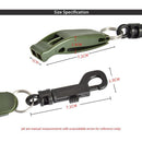Dual Frequency Emergency Whistle with Hook Portable Rescue Whistle (Army Green)