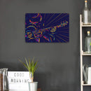 Neon Guitarist Retro Metal Plate Tin Sign Plaque for Bar Pub Club Cafe Arts
