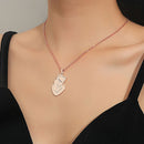 Family Jewelry Mother's Day Stainless Steel Chain Pendant Necklace Mom and Baby