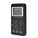 Dual Band AM/FM Pocket Radio Portable Digital Display Radio with HiFi Earphones