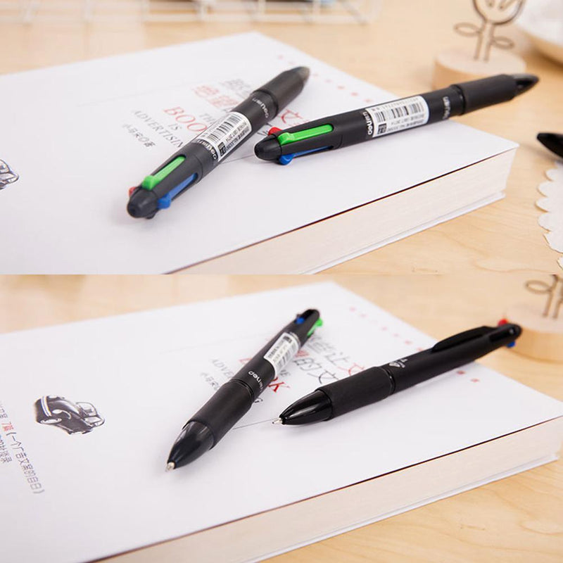 4 colors in 1 Ballpoint Pen Writing Student Mark Pens Office School  Stati hot.