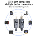 1 Pair Micphone Wireless System Rechargeable UHF DSP Transmitter Receiver 2 Mode