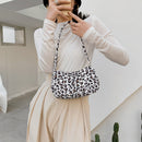 Retro Women Animal Print Canvas Shoulder Underarm Bag Handbags (Leopard)