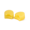 5pcs Rubber Clarinet Thumb Rest Covers Finger Rest Protective Pads (Yellow)