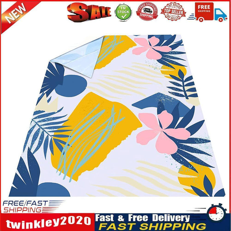 Waterproof Beach BBQ Blanket Outdoor Picnic Camping Playing Mat (Flower) Newly