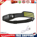 COB LED Sensor Headlight Flashlight USB Outdoor Camping Strong (C White)