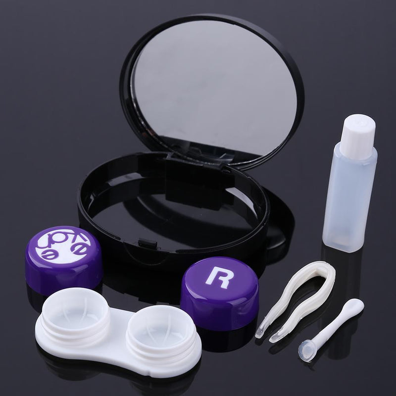 Portable Travel Square Contact Lens Case Simple Invisible Glasses Wearing Too