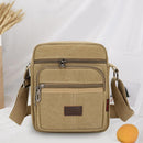 Men Daily Canvas Shoulder Messenger Bag Fashion Travel Zipper Crossbody Bag
