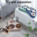 Cat Drinking 3 in 1 Dog Feeder Bowl Stainless Steel Automatic Water Bottle