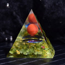 Orgonite Pyramid Amethyst Expel Evil Force Gather Fortune Jewelry Gift Gem Stone