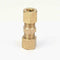 Brass Compression Fitting Straight Union Connector OD *3/16"OD M7G3 3/16" D6E6