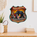 Shield Shape Car Retro Metal Plate Tin Sign Plaque for Bar Pub Club Cafe
