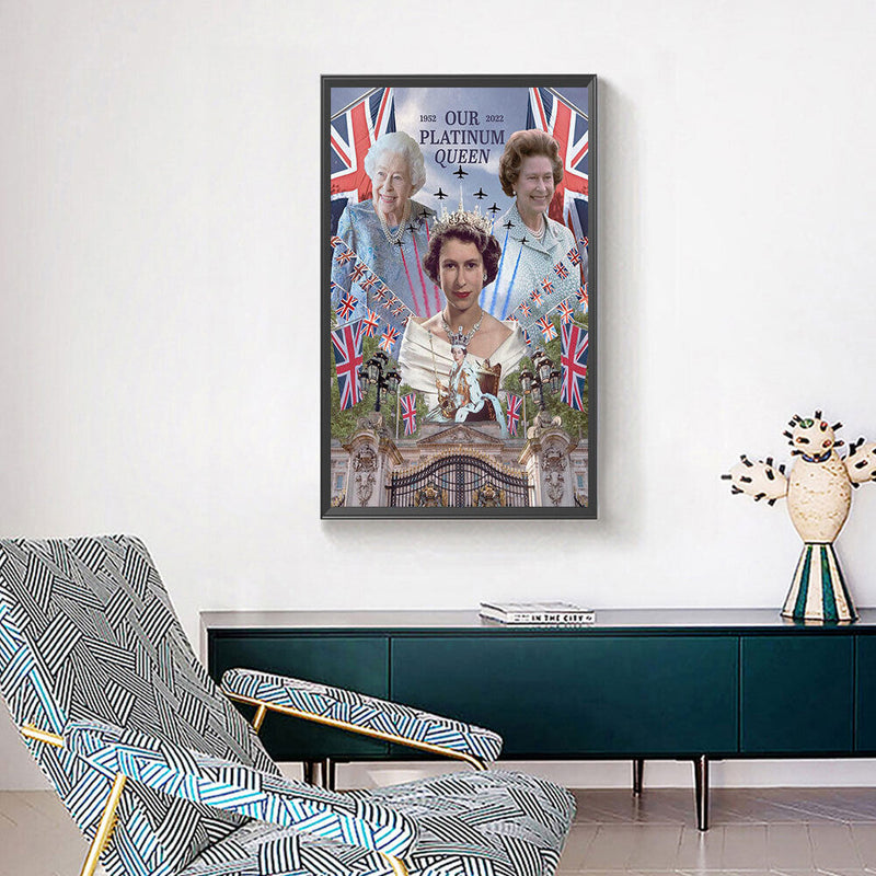 Elizabeth II 5D DIY Diamond Painting Kits Full Round Drill Wall Decor Art Crafts