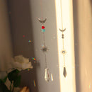 #A Wind Chime Crystal Light Catcher Hanging Moon Ornaments Art Curtain Window De