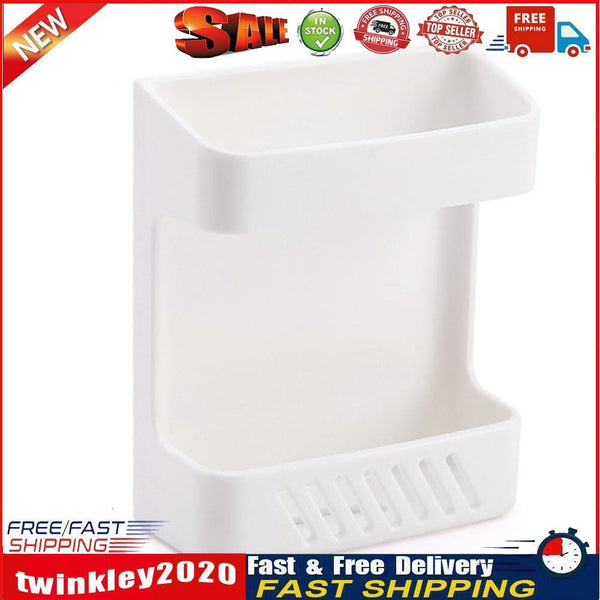 Wall Mounted Remote Control Storage Box Home Phone Holder Stand (White) Newly