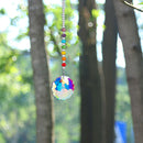 Crystal Pendant Colorful Beads Hanging Drop Wind Chime Garden Decor (B) Newly