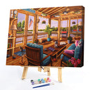 Paint By Numbers for Beginner House Living Room DIY Acrylic Painting Kit