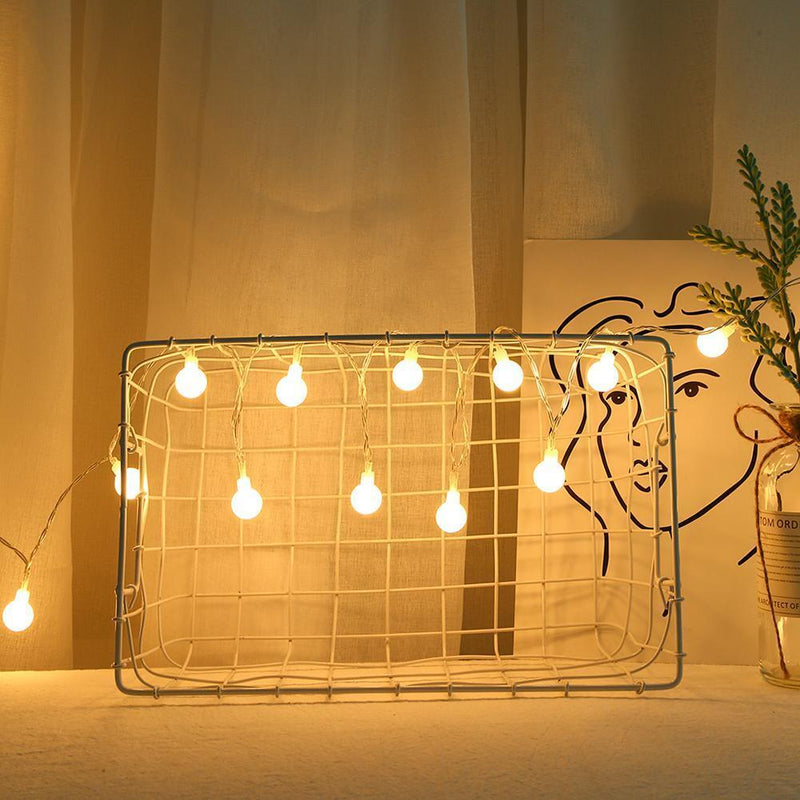 80LED Battery Box Ball String Light Christmas Party Decorative Lamp (10m)