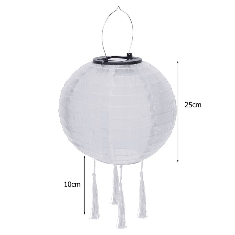 10inch Solar Lantern LED Waterproof Global Lamp Tassel Chinese Celebration Light