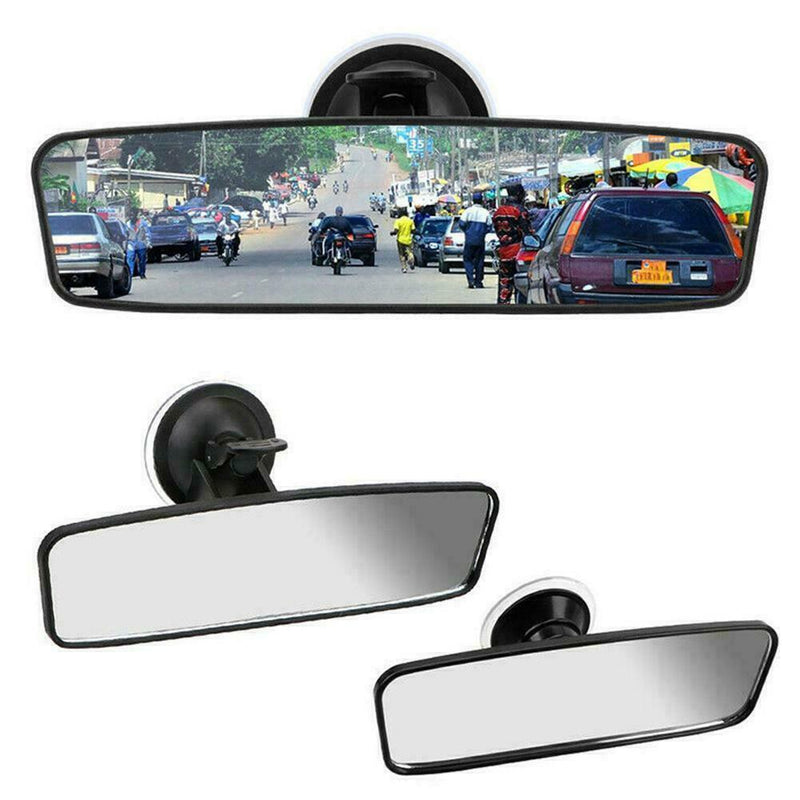360° Adjustable Car Interior Rear View Mirror w/ Suction Rearview Stick Cup W2K2