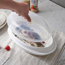 Food-grade PP Fish Bowl Steamer Plate Microwave Oven Fish Steam Roaster wit