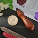 Retro Wax Seal Stamp Fire Painting Stamping Gift Box Set for DIY Manual (F)