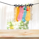 Portable Travel Clothesline with 12 Clips Stretchy Camping Laundry Drying R