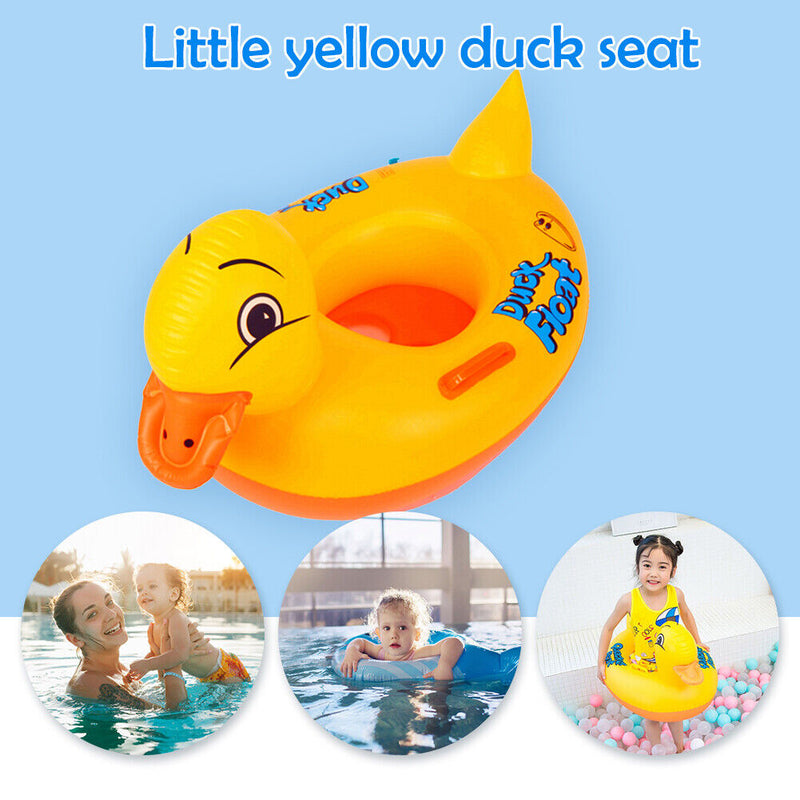 Baby Swimming Ring Seat Cute Inflatable Kid Safety Float Swim Circle Yellow