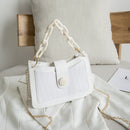 Fashion PU Stone Ladies Shoulder Crossbody Bag Casual Solid Party Wristlet Purse
