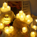 6pcs Flameless Tea Light Candles Battery Operated Flickering Tealights (B) Newly