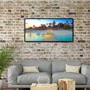 Beach Villa DIY 5D Full Round Diamond Painting Rhinestone Canvas Wall Art C