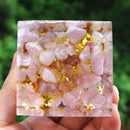 Orgonite Pyramid Amethyst Peridot Healing Crystal Energy Orgone Crafts (A) Newly