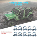 10pcs Carbon Steel Mini Fuel Injection Hose Clamps for Fuel Pipe (13-15mm) Newly