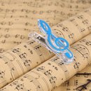 Plastic Musical Note Letter Paper Clip Piano Sheet Spring Holder (Blue) Newly