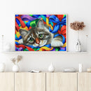 5D DIY Diamond Painting Kits Cat Full Round Drill Wall Mosaic Rhinestone Pi