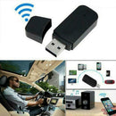 3.5mm AUX To USB Wireless bluetooth compatible Audio Adapter Stereo Car F4V4