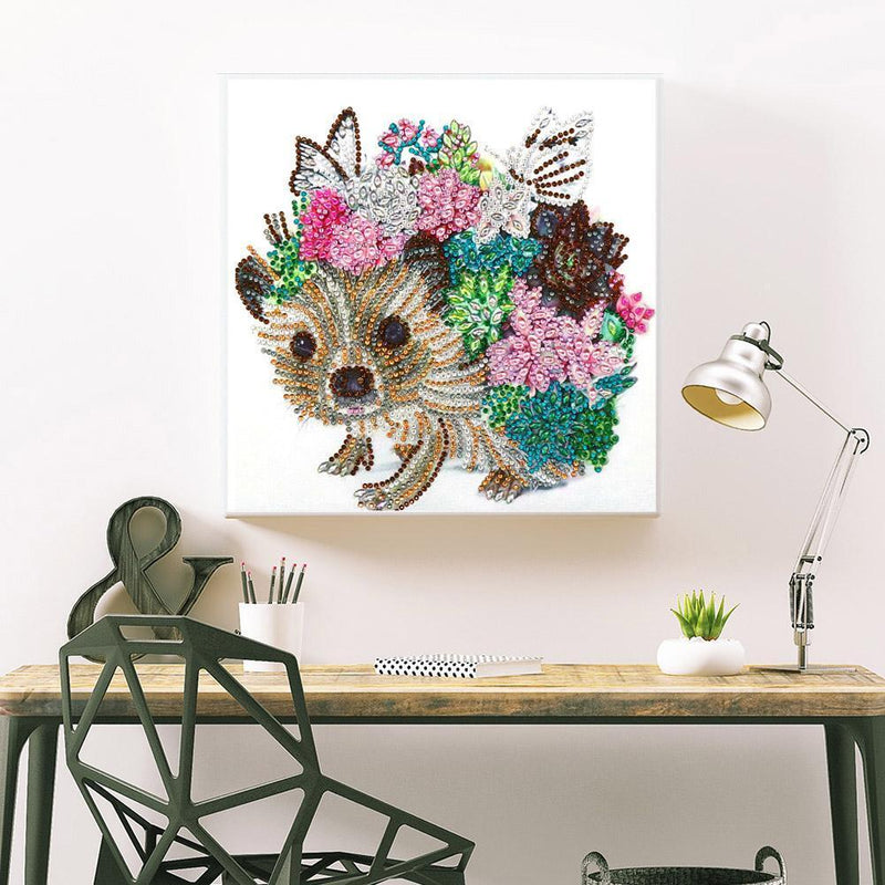 5D DIY Special Shaped Diamond Painting Dog Cross Stitch Kit Home Bedroom Decor