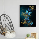 Butterfly 5D DIY Full Round Drill Diamond Painting Hanging Canvas Picture Gif