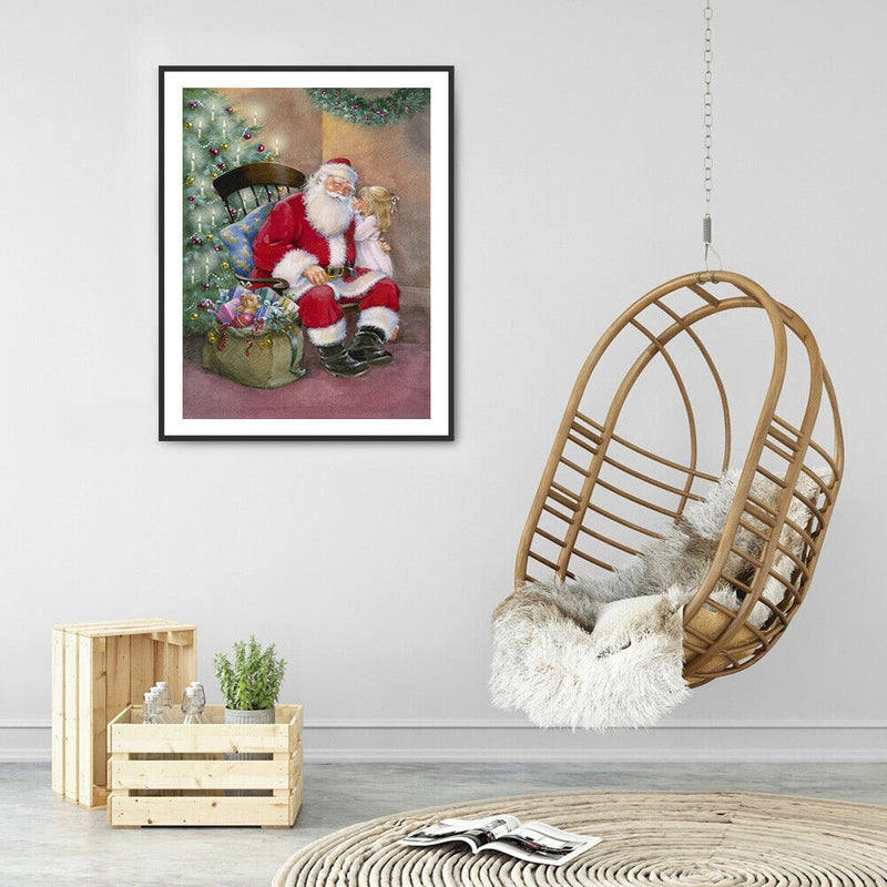 5D DIY Diamond Painting Santa Full Round Drill Mosaic Christmas Picture Kit