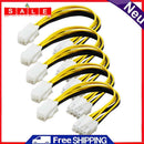 5pcs 4Pin to 8Pin Convert Power Cable Connector Extension Cable