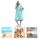 Water Absorb Quick Dry Hooded Changing Robe Beach Swimming Cloaks (Green) Newly