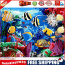 Painting By Numbers Kit DIY Ocean Fish Hand Painted Canvas Oil Art Picture