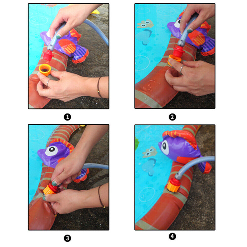 Summer Water Spraying Mat Underwater World Inflatable Water Splash Play Gam