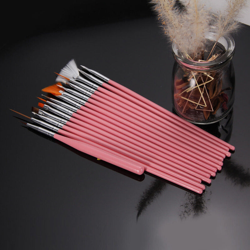 15PCS Design Painting Pen Nail Art Brush Set for Salon Manicure DIY Tools