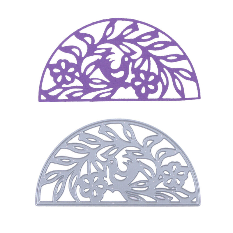 Snowvirtuos Semicircle Lace Flower Metal Cutting Tools Stencil for Scrapboo