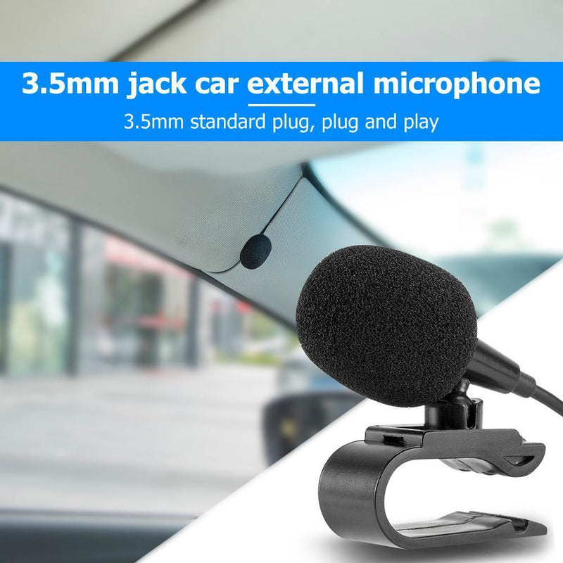 3.5mm Jack Car Microphone Stereo Plug Wired External Mic for PC Auto Radio Newly