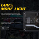 Generic 4"" x 6"" 150W LED Headlights Hi-Lo Red DRL Sealed Beam for Car