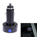 DF-01-V Car Voltmeter Cigarette Lighter Charger Blue Digital Display Newly