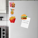 4pcs DIY Full Drill Diamond Burger Fries Food Embroidery Fridge Magnets