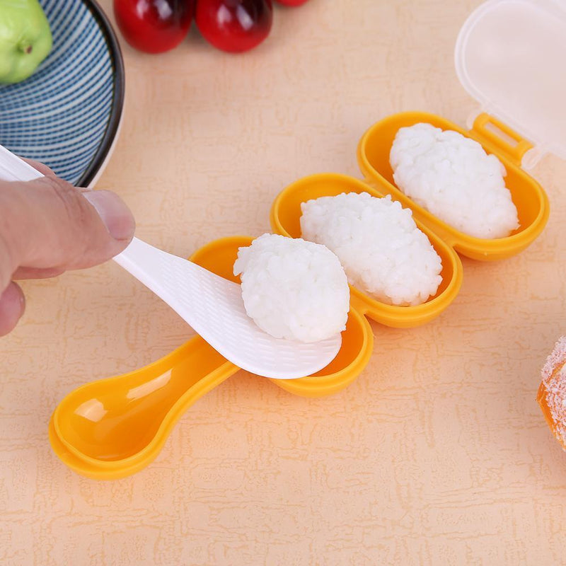 DIY Onigiri Rice Balls Mold Kitchen Sushi Maker Mould Bento Making(Orange)